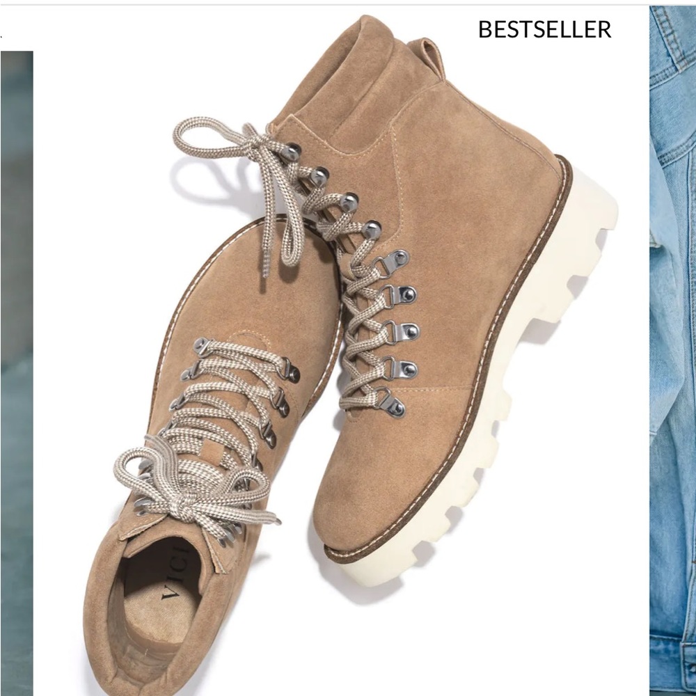 VICI Arlene Faux Suede Lace Up Hiker Boot